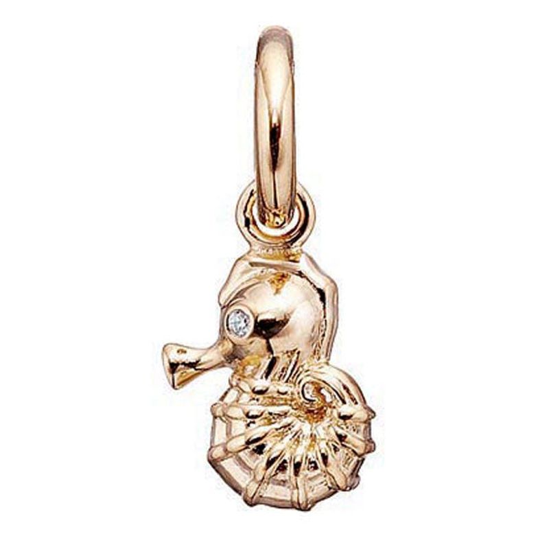 STORY by Kranz & Ziegler banhado a ouro com pingente de cavalo-marinho em zircônia cúbica transparente DESCONTINUADO QUANTIDADES LIMITADAS! -339402_voghion.com