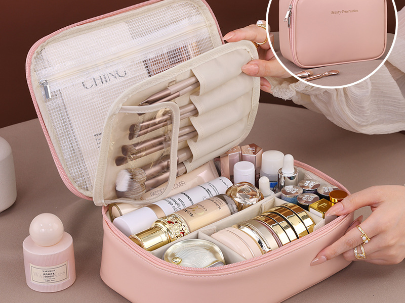 Women's Bags new high end large capacity partition storage cosmetic bag travel portable toiletry bag cosmetic storage bag_voghion.com