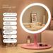 LED Makeup Mirror With Lights - Portable Vanity Mirror For Home & Dorm Room (Touch Control, 3 Color Modes, 360° Rotation, USB Rechargeable)_voghion.com