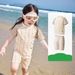 Set di costumi da bagno per bambini UPF 50+ – Rashguard a maniche corte ad asciugatura rapida e pantaloncini da bagno (Bunny Milk, Dino Roar, Shark Bite) | Resistente al cloro e antibatterico_voghion.com