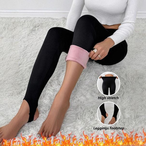 Leggings con fodera in pile da donna - Collant invernali termici ultra morbidi con elastico in vita, calore elevato e comfort per il freddo_voghion.com