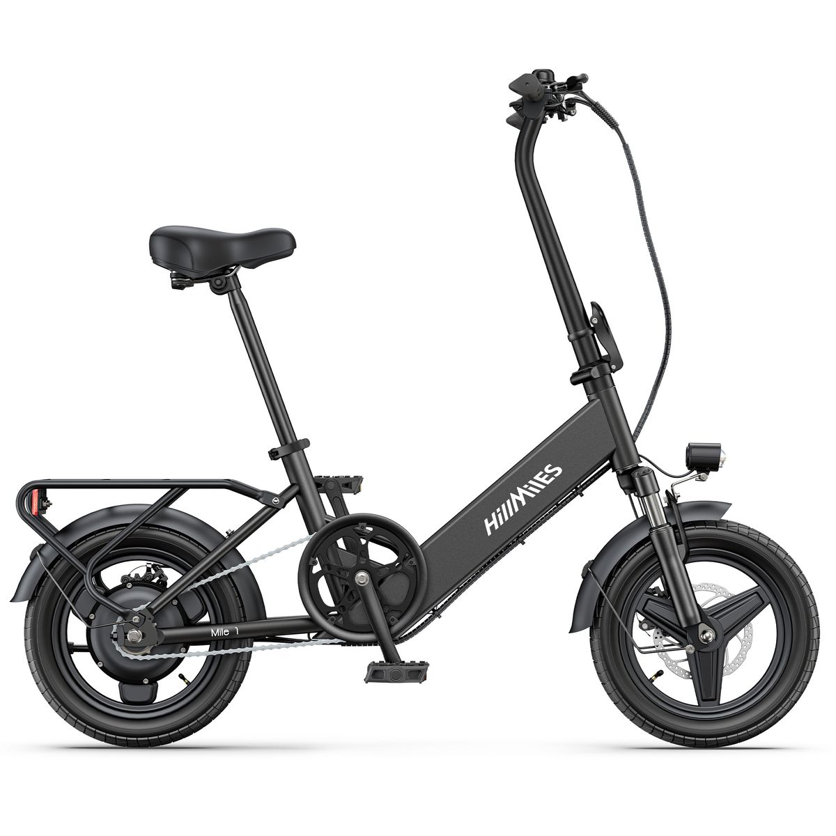 HillMiles Mile 1 Urban Commuter Electric Bike 250W Motor 36V 10.4AH Battery Electric Bicycle 14"City Tire Folding E-Bike_voghion.com