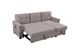 Nathan 84' Light Gray Reversible Sleeper Sectional Sofa With Storage Chaise, USB Charging Ports And Pocket_voghion.com