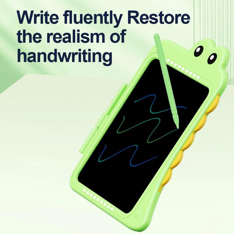 Tablero de escritura LCD de 10 pulgadas con diseño de dinosaurio de dibujos animados, tablero de dibujo electrónico, tablero de dibujo para niños, pizarra pequeña, tablero de escritura LCD_voghion.com