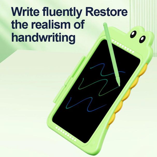 Tablero de escritura LCD de 10 pulgadas con diseño de dinosaurio de dibujos animados, tablero de dibujo electrónico, tablero de dibujo para niños, pizarra pequeña, tablero de escritura LCD_voghion.com