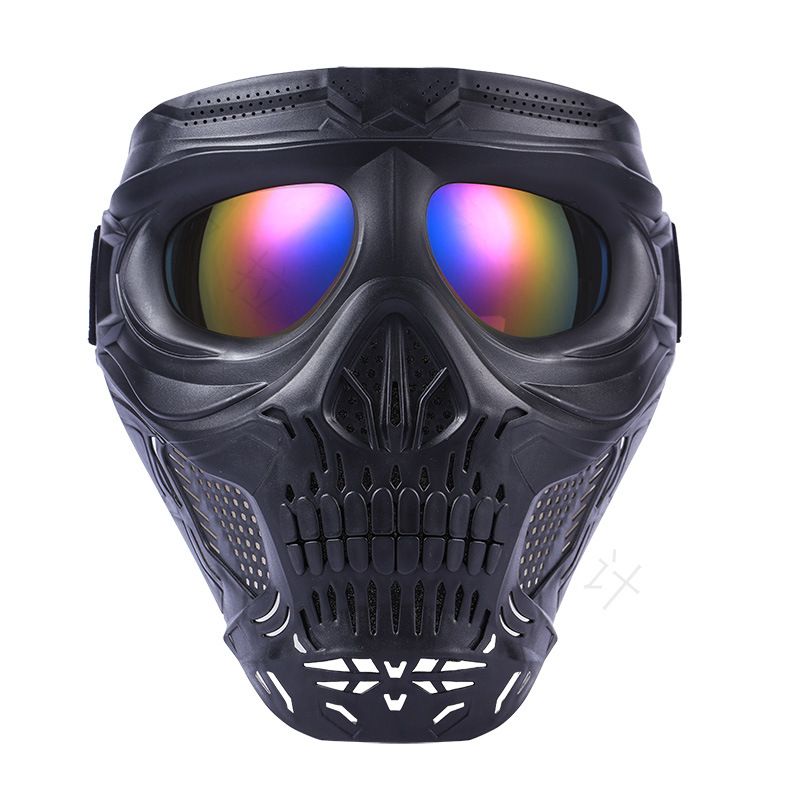 Ochelari de protecție tactici pentru motociclete off-road în aer liber, cu oglindă tip craniu, Harley, cu o furtună de nisip, pentru exterior, echipament de protecție pentru echitație_voghion.com