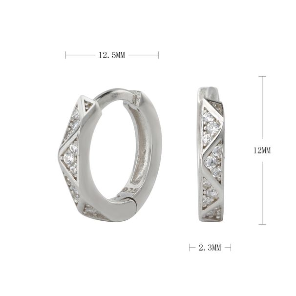 Orecchini pendenti con fibbia geometrica a triangolo in zircone, nuovi e alla moda, in argento puro, popolari e versatili._voghion.com