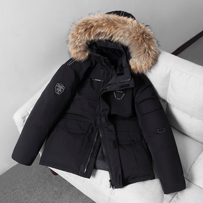 Running jacket the same men's and women's lovers Korea Parker Canada work clothes thickened warm goose down j_voghion.com