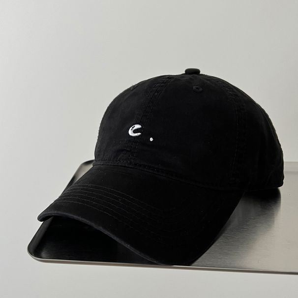 Simple Letter Yellow Soft Top Duckbill For Women Korean Style Versatile Hat Curved Brim Face Slimming Baseball Cap Thin_voghion.com