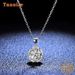 Collana con ciondolo in moissanite in argento Tancise Personality, regalo classico per le feste da donna_voghion.com