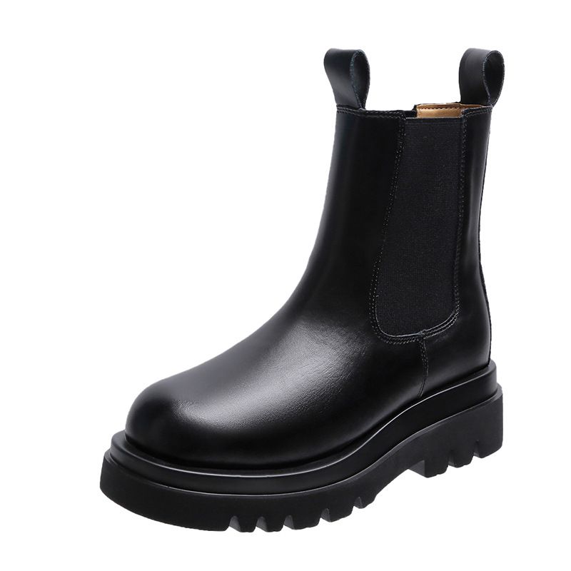 2023 Winter Neue Martin Stiefel frauen Bequeme Englisch Windpipe Kurze Stiefel Dicke Sohle Einzigen Stiefel_voghion.com