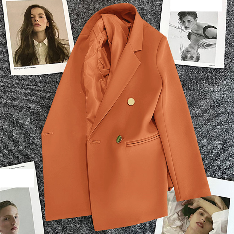 Women's Clothing suit jacket large size simple Korean style small suit drape silhouette spring and summer casual women's suit_voghion.com