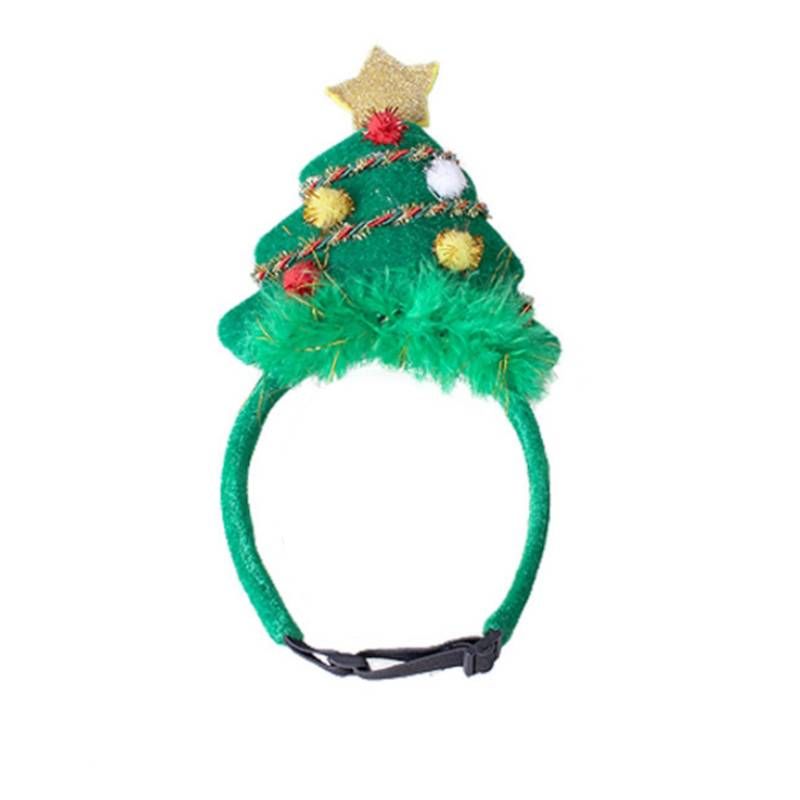 Christmas Headdress Headband Decoration Christmas Tree Pet Ornament_voghion.com