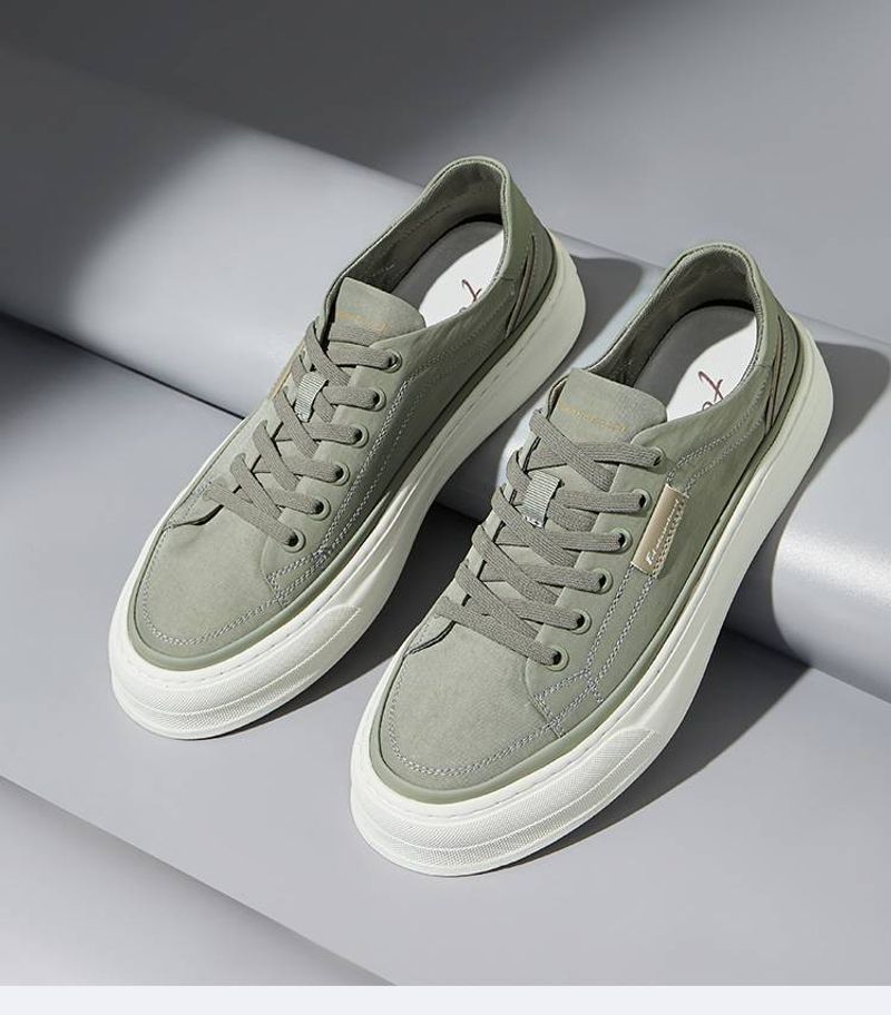 Men's Canvas Shoes, Comfortable, Spring-friendly, Versatile, Thick-soled Or Flat-soled, Casual Sneakers, Skate Shoes._voghion.com