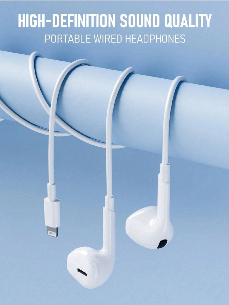 Vezetékes, Lightning-kompatibilis fülhallgató, Vezetékes fejhallgató, Fülbe helyezhető fülhallgatók, iPhone/iPad Lightning-kompatibilis fülhallgatók_voghion.com