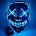 Maschera LED fosforescente per Halloween, adatta per feste fotografiche e oggetti di scena per costumi, include driver, richiede 2 batterie AA (non incluse)_voghion.com