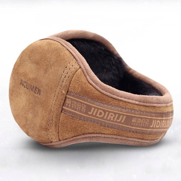 Winddichte Ohrenschützer aus echtem Leder für Damen und Herren – Warme, fleecegefütterte Ohrenwärmer für Outdoor-Aktivitäten im Winter_voghion.com