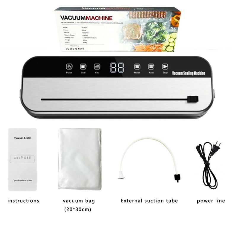 Fully Automatic Sealer Household Food Packaging Preservation Kitchen Vacuum Sealing Machine_voghion.com