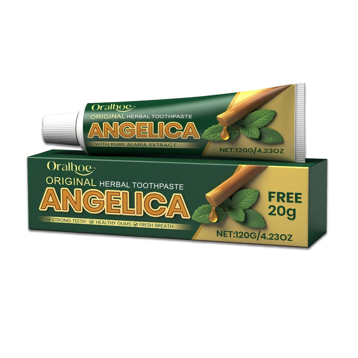 Pasta do zębów Oralhoe Herbal Fresh Gentle Ingredients do codziennego czyszczenia i pielęgnacji_voghion.com