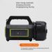 Solar Flashlight Strong Light Portable Searchlight Multi-Function Charging COB Outdoor_voghion.com