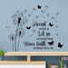 Löwenzahn Schmetterling inspirierende Beratung Englisch PVC matt CH81588 Wohnzimmer Bett Wandaufkleber_voghion.com