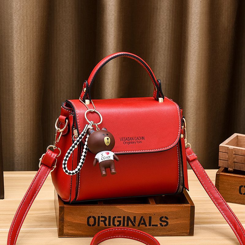 Semplice piccola borsa alla moda alla moda borsa a tracolla estiva tinta unita_voghion.com