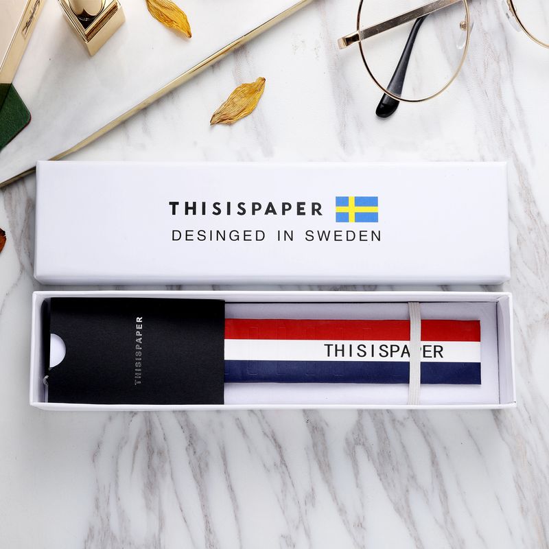 THIISPATER Watch World Cover Hard Paper Packaging Gift White Long Box_voghion.com