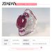 2025 Nuovi arrivi ZDADAN Sterling Sier Ruby Ring per le donne Zircone Anelli per le dita Gioielli di moda Regali_voghion.com
