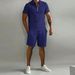 Menns Polo Casual Løse shortser med korte ermer Joggedress_voghion.com