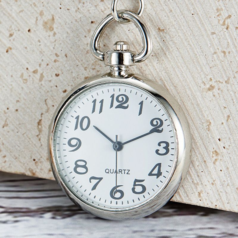 Roman Pocket Watch Creative Vintage Quartz Pocket Watch Silver Small Pocket Watch, Good Looking and Versatile_voghion.com