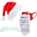 Maschera di Babbo Natale di Natale Barba Sopracciglia bianche di Natale Vestire Accessori divertenti Noel Buon Natale Decorazione_voghion.com
