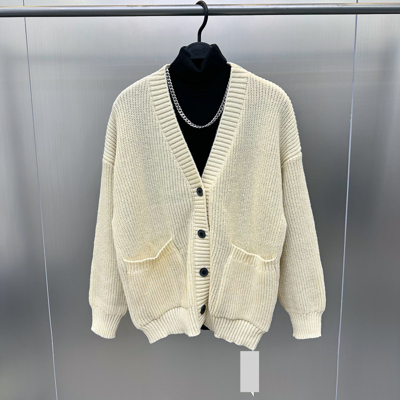 Abbigliamento maschile Autunno e inverno Stile pigro Maglione spesso Moda Spalle cadenti Maglione largo Coppia Moda Maglione Uomo alla moda_voghion.com