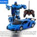 Rechargeable RC Police Car Toy With One-Key Transformation, 2.4G Remote Control Racing Vehicle For Kids, LED Lights & 360° Spins – Fun Electric Toy_voghion.com