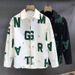 Men's Clothing New spring and autumn letter print long sleeved shirts for men and women all match loose casual shirt jacket trendy inch clothes_voghion.com