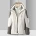 Outdoorjacke für Damen und Herren, neues 3-in-1-Set (0,05 kg), winddicht, wasserdicht, Skifahren, Bergsteigen_voghion.com