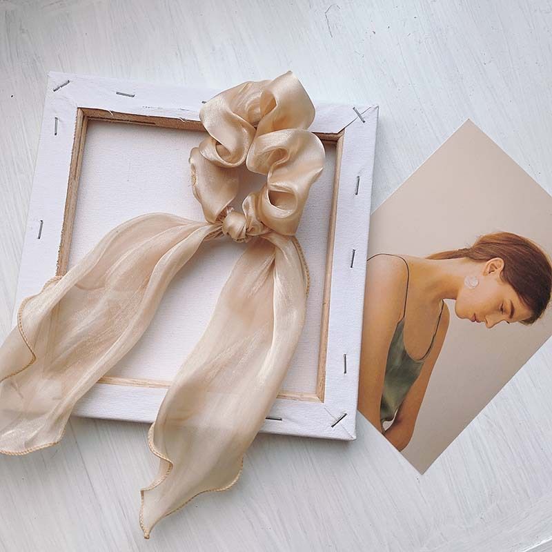 New autumn and winter ribbon brushed satin hair ring Korean version of adult hair rope Mori girl boutique silk large intestine ring hair accessories_voghion.com