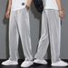 Herrenbekleidung Gerade Sporthose Herren Lockere Sommerhose Drapierte Jogginghose Dünne Hose mit weitem Bein Herren Schnelltrocknende vielseitige Freizeithose für Herren_voghion.com