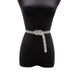 Voller Strass Damen Ledergürtel mit eingelegter Kristall-Taillenkette_voghion.com