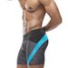 Maillot de bain mi-long UXH pour homme, coupe quatre-quarts, doublure intérieure triangulaire, maille nylon, résistant à l'eau, color-block professionnel_voghion.com