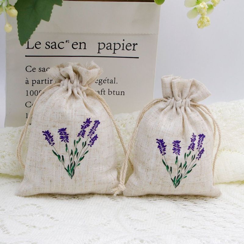 50 Empty Fabric Cotton Breathable Jewelry Storage Dried Flower Sachet Lavender Aromatherapy Bags_voghion.com