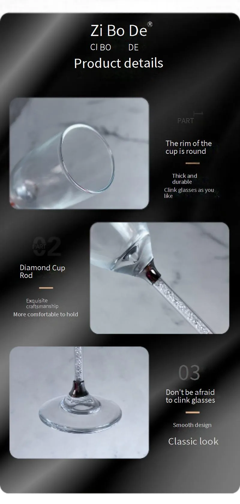 Home & Garden Glass Silver Drill Stem Champagne Glass Hot Product 2 Pack Spot Wholesale Home Wedding Gift High Foot Champagne Glass_voghion.com