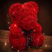Teddy Rose Bear 25 cm Művirág Rózsamedve Anya Barátnő házassági évfordulóra születésnapi Valentin napi ajándék_voghion.com