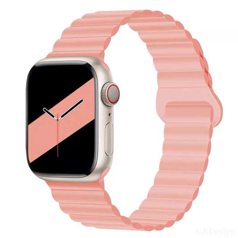 Magnetic strap For Apple watch band 44mm 40mm 45mm 41mm 38mm 42mm 49 mm Silicone watchband Bracelet iWatch serie 3 5 4 SE 6 7_voghion.com