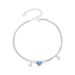 Heart Anklet S Double Chain Foot Niche Design Fashion Silver Jewelry Gift For Girlfriend Best Friend_voghion.com