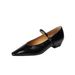 807-1 French Style Soft Leather Comfortable Pointed Toe Chunky Heel Single New Versatile Elegant Simple Professional_voghion.com