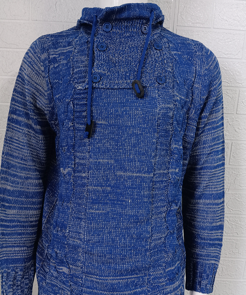 Men's Clothing sweater 2024 men's knitted jacket autumn and winter large size turtleneck hooded sweater men's  men's clothing_voghion.com
