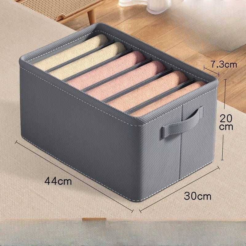Organizzatore per la famiglia Scatola portaoggetti per pantaloni Uno scomparto Un armadio Scatola portaoggetti per vestiti super grande Casa Camera da letto Jeans_voghion.com