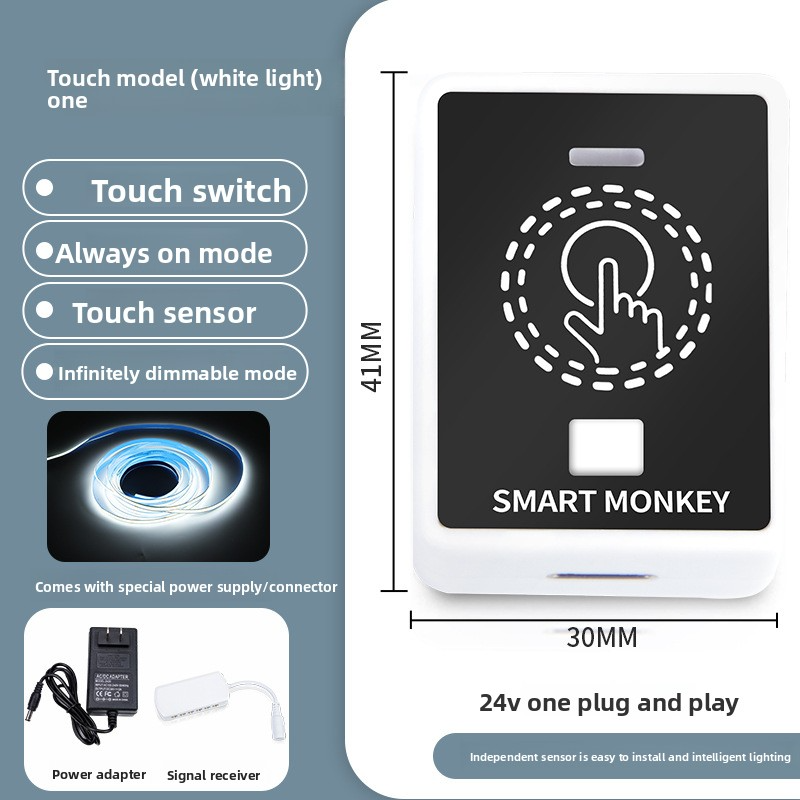 Fitas de LED com sensor de movimento inteligente - Iluminação de fundo adesiva de 20 V para debaixo da cama e escada (sem efeito de sombra, regulável sob medida, com proteção IP65 e à prova d'água)_voghion.com