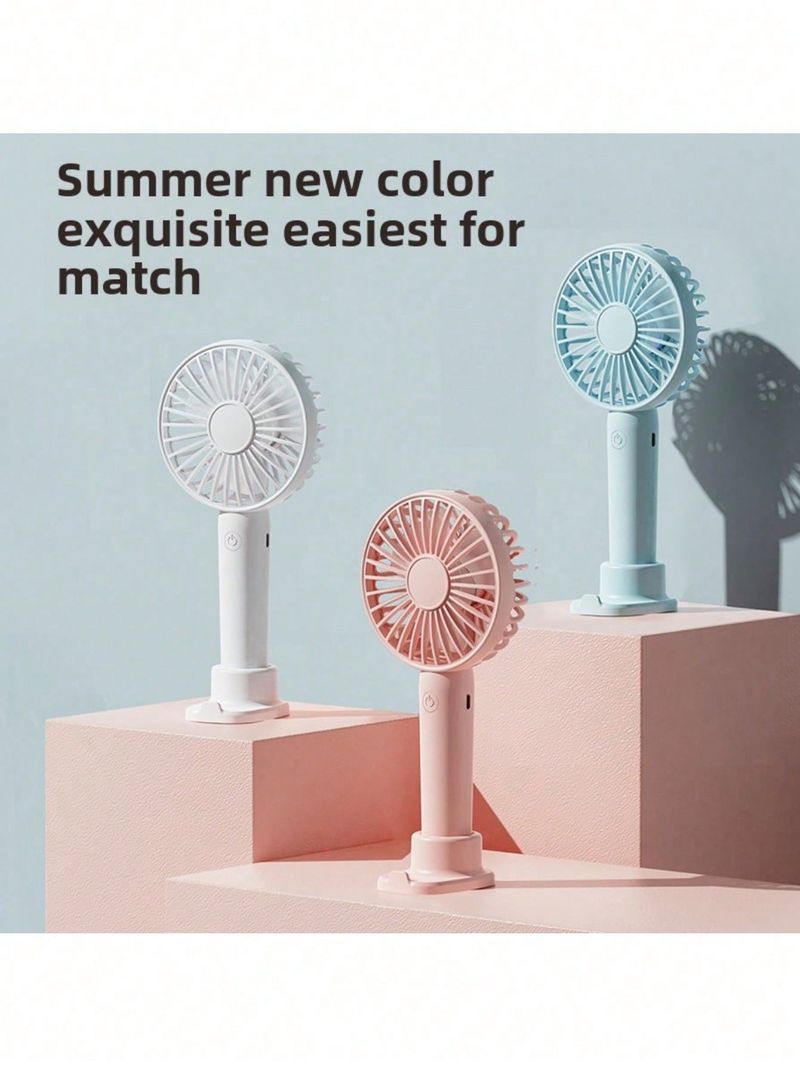 1pc Handheld Small Fan Rechargeable Mini Silent Usb Student Couple Portable Dormitory Bed Hand-held Small Electric Fan With High Wind Power Small Gift_voghion.com