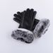 Hebei Genuine Leather For Women Winter Fleece-Lined Fingerless Touchscreen Rabbit Fur Double-Line Handmade Sheepskin_voghion.com